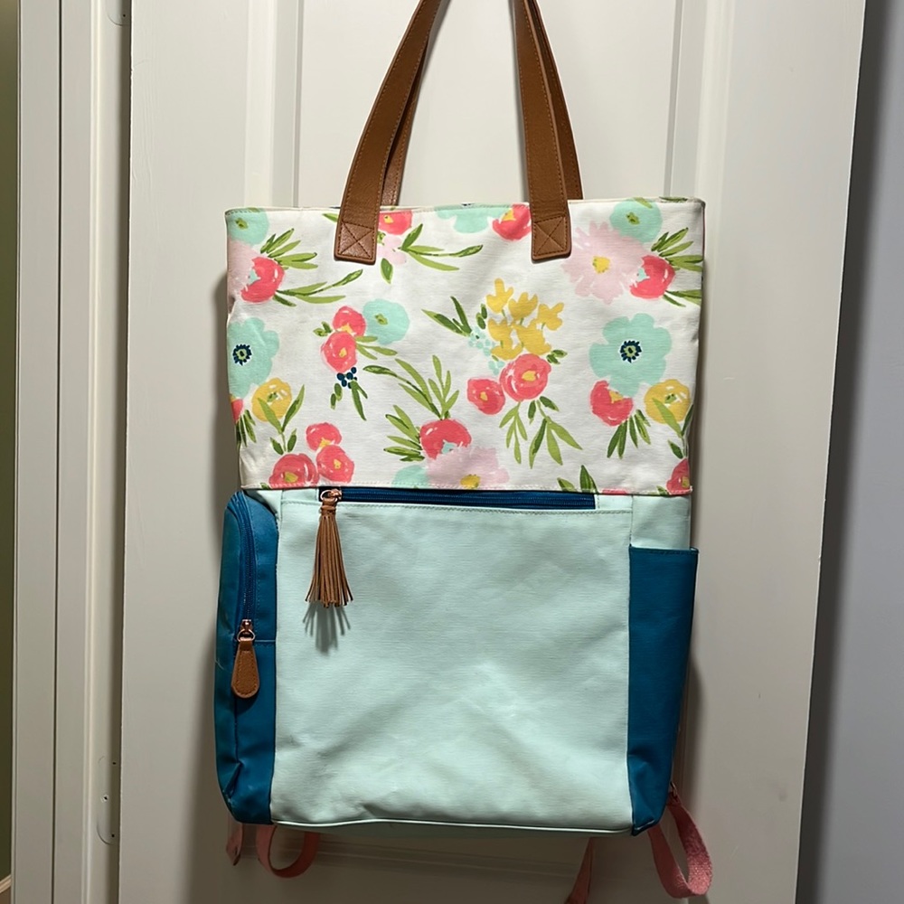 Cloud island floral diaper bag